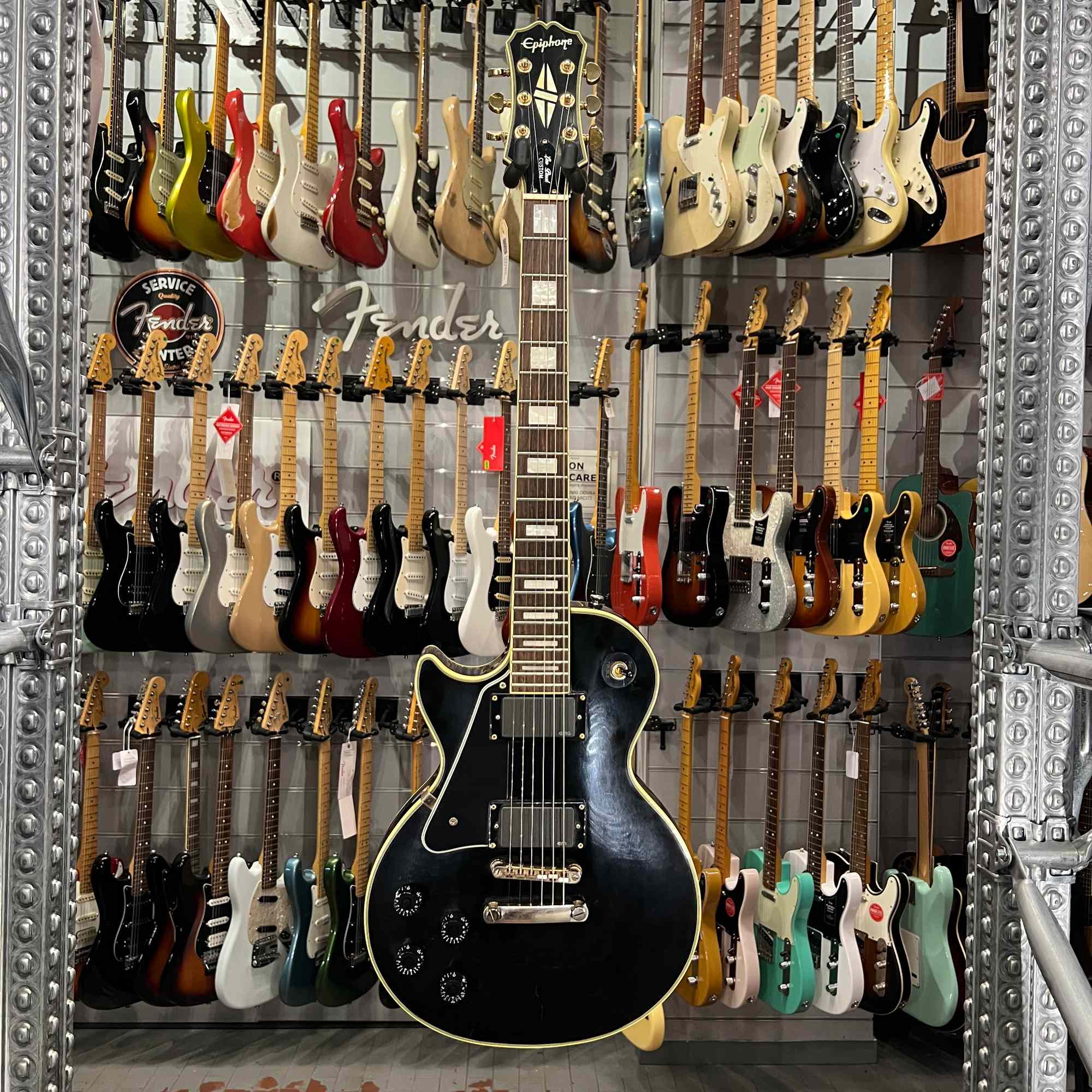 Epiphone Custom Les Paul Left Black Emg - Thumbnail 2