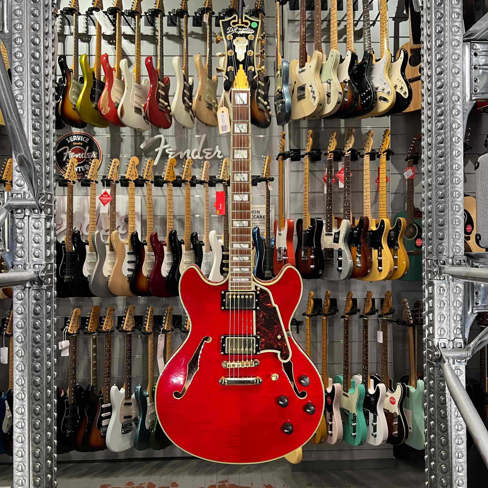 D Angelico Excel Ex Dc Sp Trans Cherry Red - Thumbnail 2