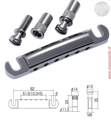 GOTOH GE101Z GUITAR BRIDGE TAIL PIECE