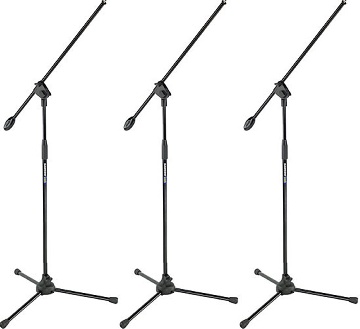 Samson BL3VP - Set 3 aste per Microfono - Giraffa - Ultraleggere - Treppiede