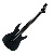 Ltd M-7b Ht Black Metal - Black Satin - 7 Corde