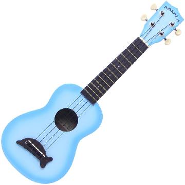 Kala MK-SD/LBLBURST - Ukulele soprano Dolphin - Light Blue Burst - c/borsa