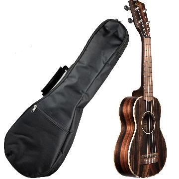 Kala KA-EBY-S - Striped Ebony - ukulele soprano - c/borsa