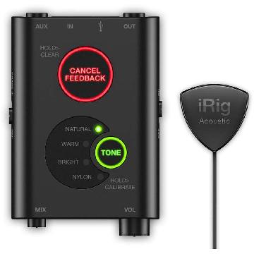 IK Multimedia iRig Acoustic - interfaccia audio per strumenti acustici - sistemi Android. iOS. PC e MAC