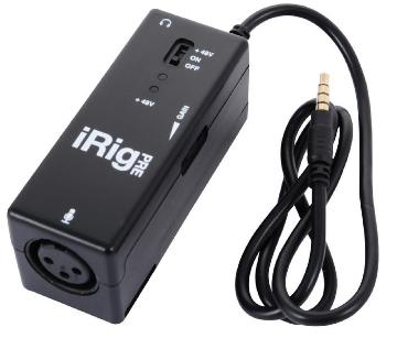 IK Multimedia iRig PRE 2 - Interfaccia microfonica per iOS. Android e fotocamere DSLR