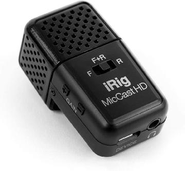 IK Multimedia iRig Mic Cast HD - Microfono digitale dual-side per voce