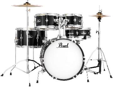 Pearl Rsj465c/c31 Rs Road Show Junior Drumkit Set + Cymbals  - Jet Black - Batterie / Percussioni Batterie - Batterie Acustiche (set)