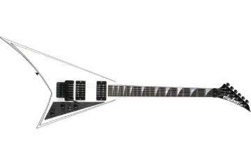 JACKSON USA Signature Randy Rhoads RR1, Ebony Fingerboard, Snow White w/ Black Pinstripes - 2803060878