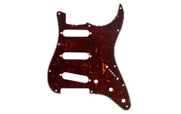 FENDER Pickguard, Stratocaster S/S/S,  (with Truss Rod Notch), 11-Hole Vintage Mount, Tortoise Shell, 4-Ply - 0991344000