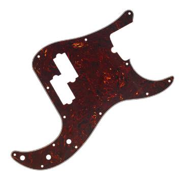 FENDER Pickguard, Precision Bass, 13-Hole Mount (with Truss Rod Notch), Tortoise Shell, 4-Ply - 0992175000