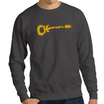 CHARVEL Charvel Logo Sweatshirt, Gray and Yellow, XL - 9922774706