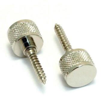 GRETSCH Strap Buttons, Most Gretsch Guitars, with Mounting Hardware, Chrome (Pair) - 9221030000