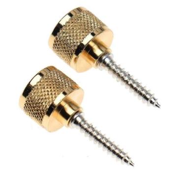 GRETSCH Strap Buttons, Most Gretsch Guitars, with Mounting Hardware, Gold (Pair) - 9221029000