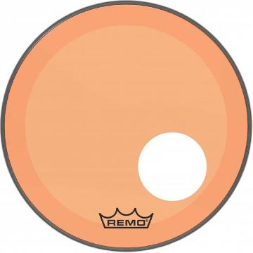 Remo P3-1318-ct-ogoh - Remo-pelle Risonante Powerstroke3 Colortone Trasparente Cassa 18 Orange Offset Hole - Batterie / Percussioni Accessori - Pelli e Cerchi