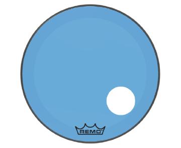 REMO P3-1324-CT-BUOH - Remo-Pelle risonante Powerstroke3 COLORTONE Trasparente Cassa 24 Blue Offset Hole