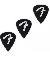 Fender F Grip 351 Picks, Black, (3) - 1984351306