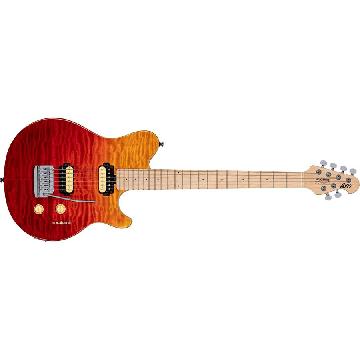 Sterling by Music Man Axis AX3 Quilted Maple Spectrum Red