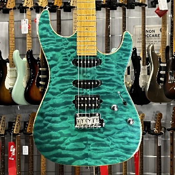 SUHR STANDARD TRANS TEAL QUILTED