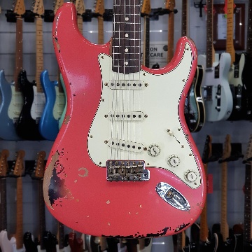 Fender Custom Shop Michael Landau 1963 Stratocaster Relic Fiesta Red Over 3 Colour Sunburst  9235001344 - Chitarre Chitarre - Elettriche
