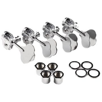 FENDER Deluxe F Stamp Bass Tuning Machines, (4), Chrome - 0097335049