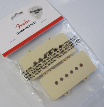 Fender Pickup Covers, Jazzmaster Aged White (2) - 0054442049 - Chitarre Componenti - Hardware e Componenti Vari