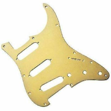 FENDER Pickguard, Stratocaster S/S/S, 11-Hole Mount, Gold Anodized Aluminum, 1-Ply - 0992139000