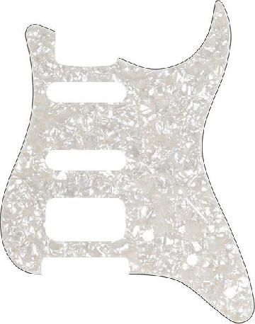 FENDER Pickguard, Stratocaster H/S/S, 11-Hole Mount, Aged White Moto, 4-Ply - 0991338000