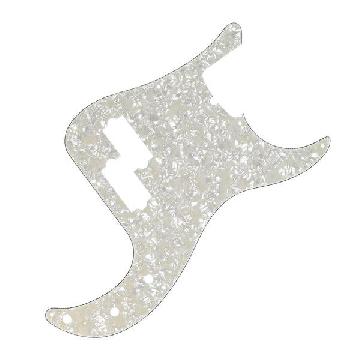 FENDER Pickguard, Precision Bass 13-Hole Mount with Truss Rod Notch, White Pearl, 4-Ply - 0992160000
