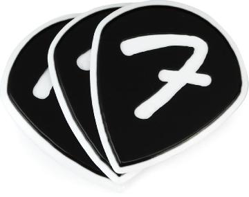 FENDER F Grip 551 Picks, Black, (3) - 1984551306