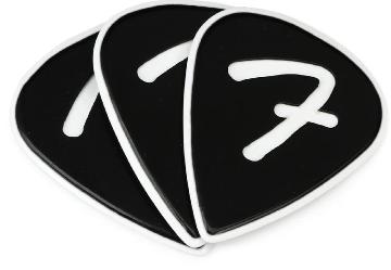 FENDER F Grip 351 Picks, Black, (3) - 1984351306