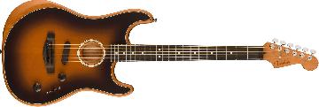 FENDER DE American Acoustasonic Stratocaster, Ebony Fingerboard, 2-Color Sunburst - 0972323103