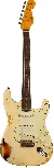 Fender Custom Shop 61 Stratocaster Heavy Relic Aged Vintage White Over 3-color Sunburst 9235001574