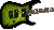 Jackson Js Series Dinky Js20 Dkq 2pt, Amaranth Fingerboard, Transparent Green Burst - 2910211587