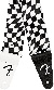 Fender Wavy Checkerboard Polyester Strap, Black/white - 0990637288