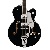 Gretsch Falcon Hollow Body With String-thru Bigsby And Chrome Hardware, Ebony Fingerboard, Black - 2401565806