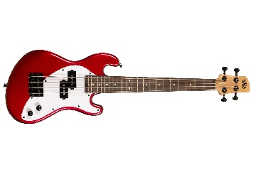 Kala UBASS-SB-RD-FS - Solid Body 4 corde - Rosso c/borsa