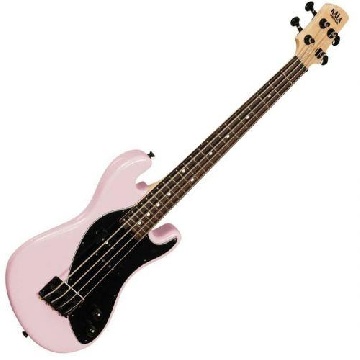 Kala UBASS-SB-LP-FS - Solid Body 4 corde - Rosa c/borsa