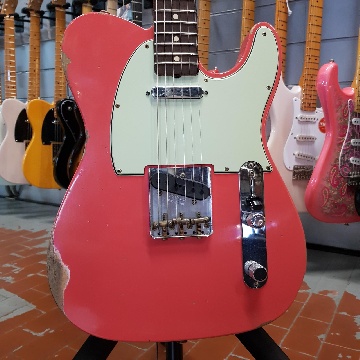 Fender Custom Shop 1963 63 Telecaster Relic Fiesta Red - Guitars Guitars - Solid Body Electric Guitars