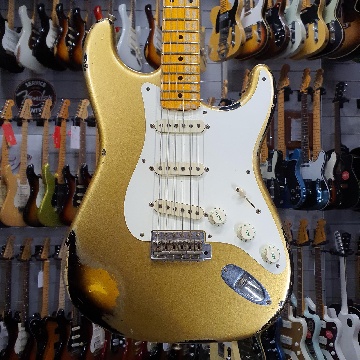 FENDER CUSTOM SHOP 1957 STRATOCASTER RELIC AZTEC GOLD OVER SUNBURST