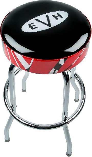 EVH Logo Barstool With Striped Trim 30  0227297030