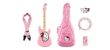 SQUIER Fender Hello Kitty Pink Stratocaster with Gig Bag 0379102970