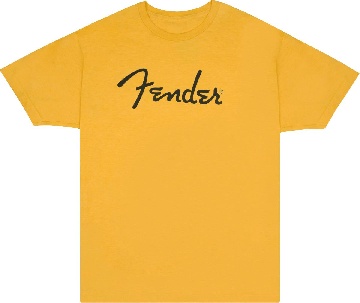 FENDER Fender Spaghetti Logo T-Shirt, Butterscotch Blonde, XXL - 9192122806