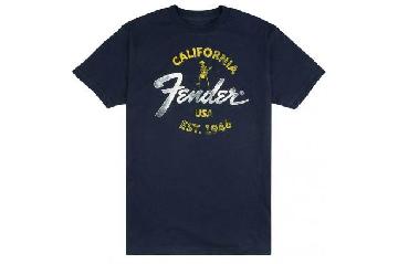 FENDER Fender Baja Blue T-Shirt, Blue, XXL - 9190117806
