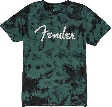 FENDER Fender Spaghetti Logo Tie-Dye T-Shirt, Blue, XL - 9122421606