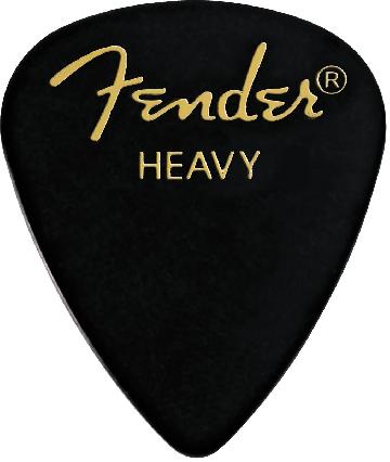 FENDER Classic Celluloid, Black, 351 Shape, Heavy,144 Count - 1980351506