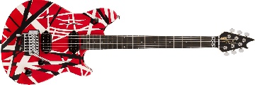 EVH Wolfgang Special Striped Series, Ebony Fingerboard, Red, Black, and White - 5107702315