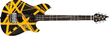 EVH Wolfgang Special Striped Series, Ebony Fingerboard, Black and Yellow - 5107702316