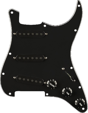 Fender Pre-wired Strat Pickguard, Pure Vintage 65 W/rwrp Middle, Black 11 Hole Pg - 0992237506 - Chitarre Componenti - Hardware e Componenti Vari