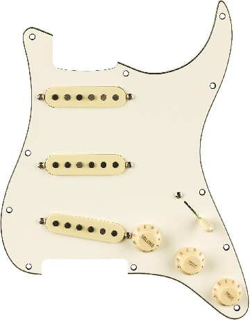 Fender Pre-wired Strat Pickguard, Pure Vintage 59 W/rwrp Midde, Parchment 11 Hole Pg - 0992236509 - Chitarre Componenti - Hardware e Componenti Vari