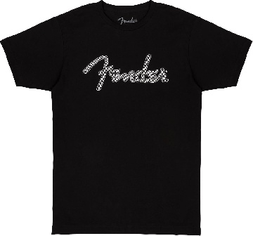 FENDER Fender Spaghetti Wavy Checker Logo Tee, Black, S - 9192411306